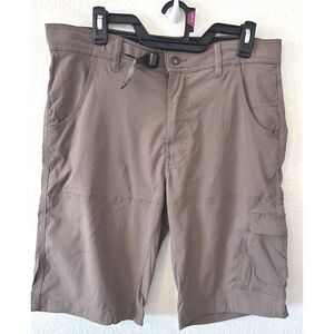 PrAna Men's Stretch Zion Hiking Outdoor Gorpcore Short II In Mud Color SZ 33